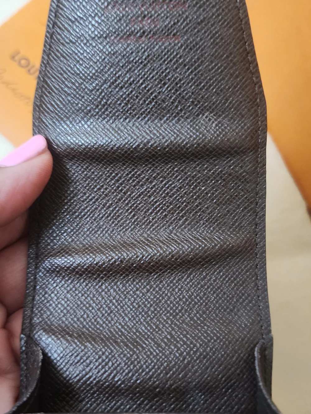 Louis Vuitton Brown Damier Ebene Checkered Cosmetic Case